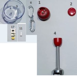 SMS 4152B- BLENDER SETİ - KIRMIZI