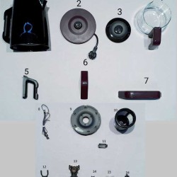 NEON ÇAY MAKİNESİ SİYAH VIOLET