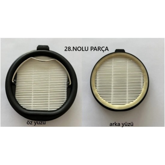 28.PARÇA BOLT HEPA FILTRE