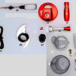 MR CHEF QUADRO BLENDER SET-  ROUGE